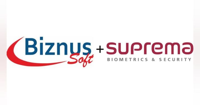 Suprema and BiznusSoft announce collaboration for security and HR management