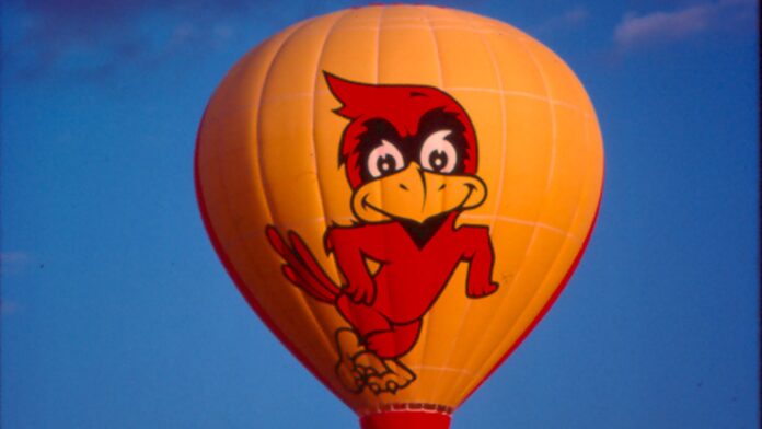 Cyclone-themed hot air balloon 'Cy in the Sky' looking for a new home