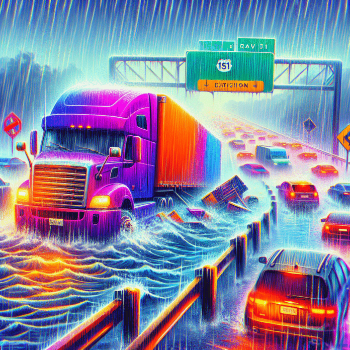 FedEx truck incident forces closure of Highway 151 exit ramp, heavy rains cause flooding - WOAI